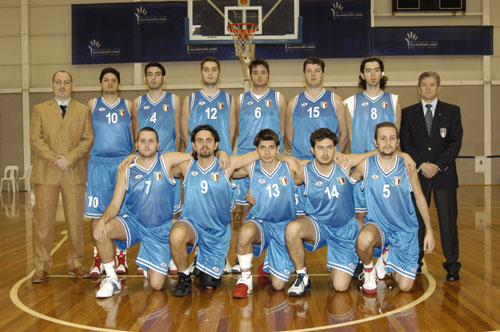 La squadra azzurra di Basket